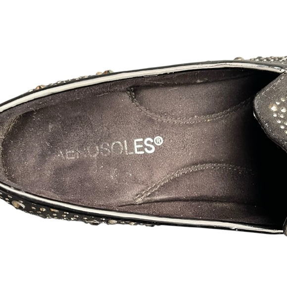 AEROSOLES Black Sparkle Embellished East End Loafers (7.5) - Picture 12 of 13